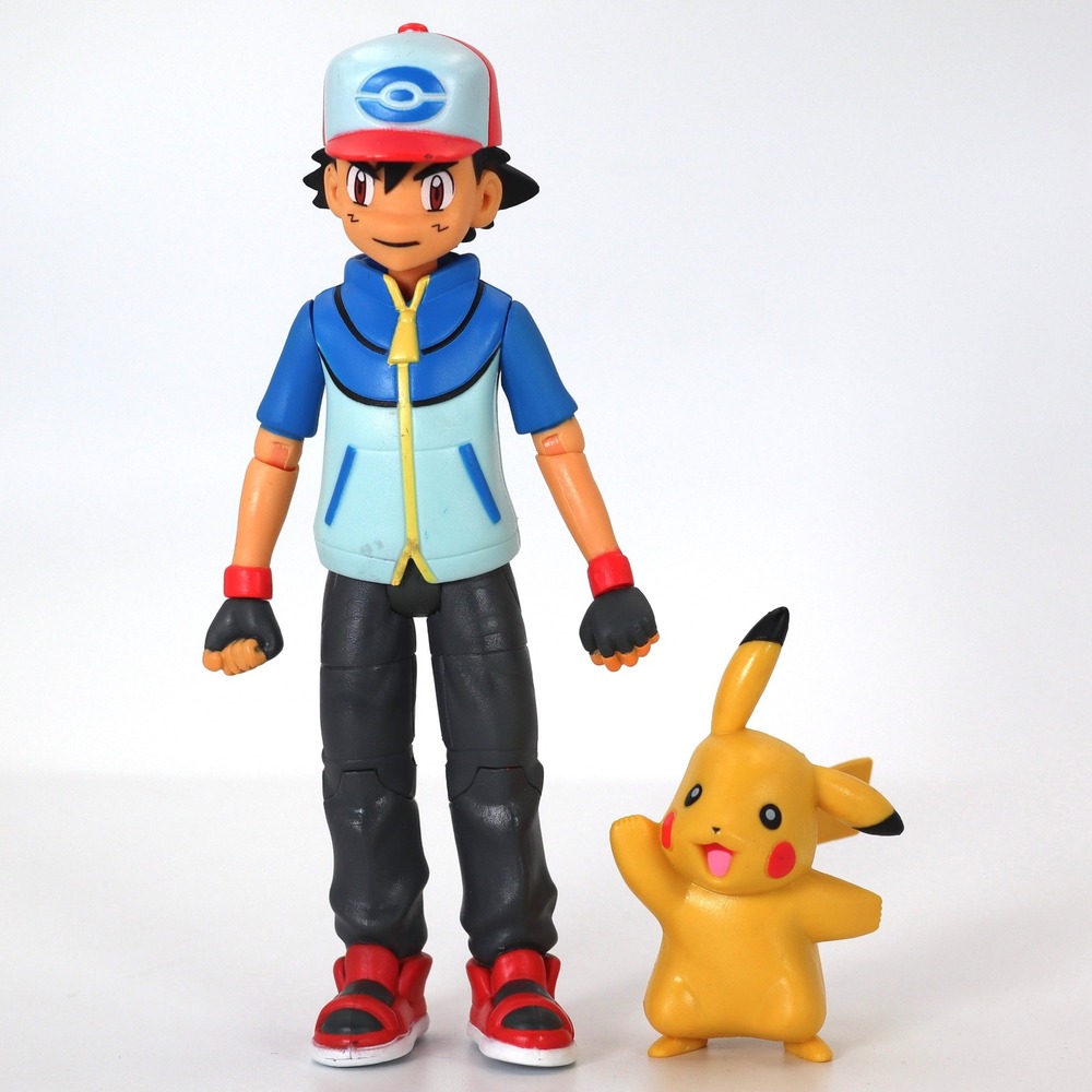Pokémon Action Figure Unisex 6.75in Multi Ash Pikachu Black White Set
